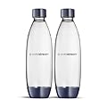 sodastream 2 Bottiglie Fuse Lavabili In Lavastoviglie per Gasatore ENSO,DUO, TERRA, E-TERRA, ART, GAIA, colore blu scuro