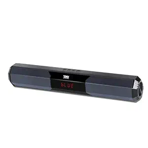 RD SP-16 Bluetooth Soundbar with v5.0, 13W Drivers, 7 Hours Playtime, FM Radio, IPX4 Water Resistance, Connectivity BT/AUX/TF/USB, Compatible Phone/TV/PC/Laptop - Black