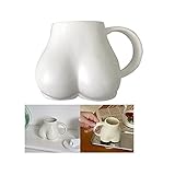 Funny Butt Mug,Naughty Funny Friend Girl To Boy Lover Boyfriend Girlfriend Couple Personalized Gifts Ceramic Coffee Mug(Color:white)