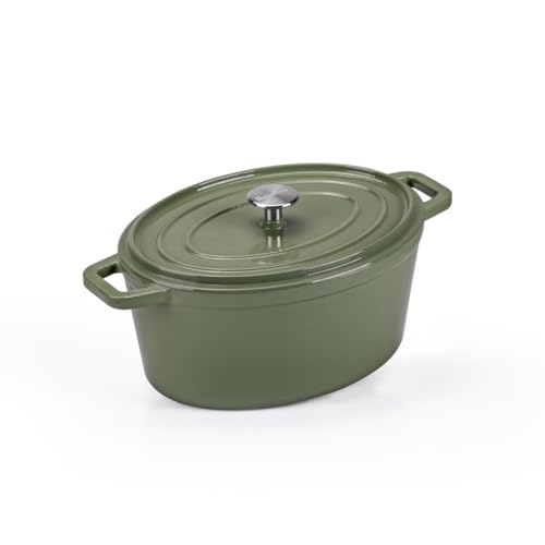 Berndes b.Iron Green casseruola Ovale in ghisa 2m 31cm con Coperchio
