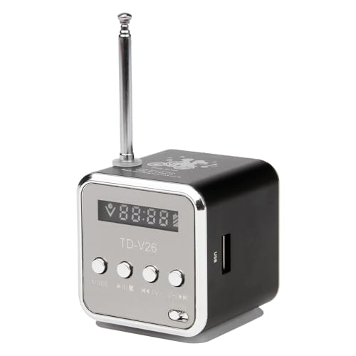 Mini haut-parleur Bluetooth, radio FM portable, portable, USB, carte SD, TF, lecteur audio MP3 (noir)