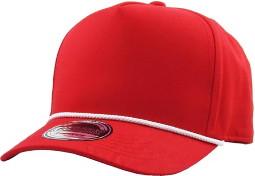 Image of KBETHOS Pro Style 5 Panel Rope Baseball Cap with Adjustable Snapback