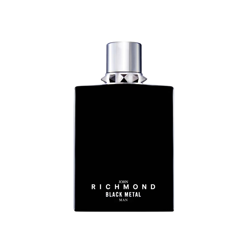 JOHN RICHMOND black metal man eau de toilette - Un profumo da uomo legnoso, muschiato e floreale, per gli uomini dal carattere forte. Flacone da 100 ML