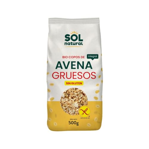 SOLNATURAL Copos DE Avena Gruesos SIN Gluten Bio 500 g, No aplicable