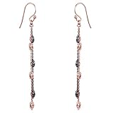 Schicke Damen Ohrhänger mit ovalen Verzierungen, erhältlich in drei verschiedenen Farbvarianten, welche an Ankerkettchen aufgehängt sind. Die Ohrringe haben beste Qualität aus deutscher Silberschmiede.