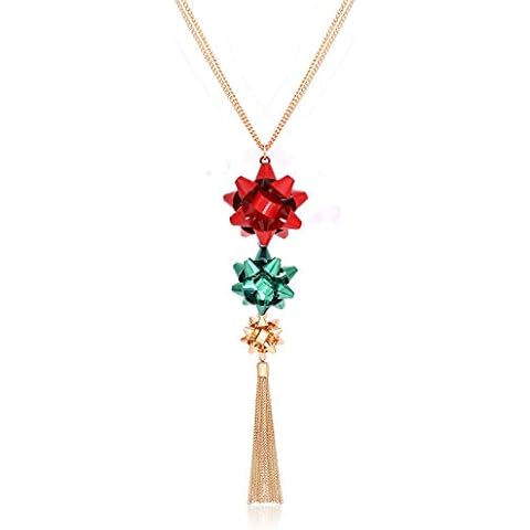 VOGUEKNOCK Christmas Bow Necklace Cover