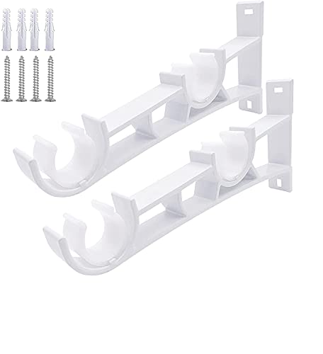 Barras de Cortina Doble Blanca Marca KOLAKO