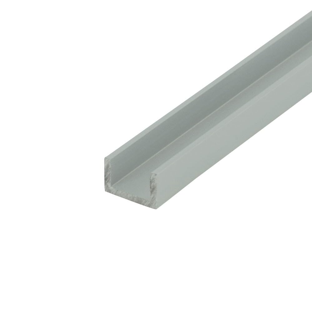 Outwater Satin Finish 3/8'' Inside Dimension Aluminum U-Channel 36'' Length (Pack of 4) Alu57-S C-Channel