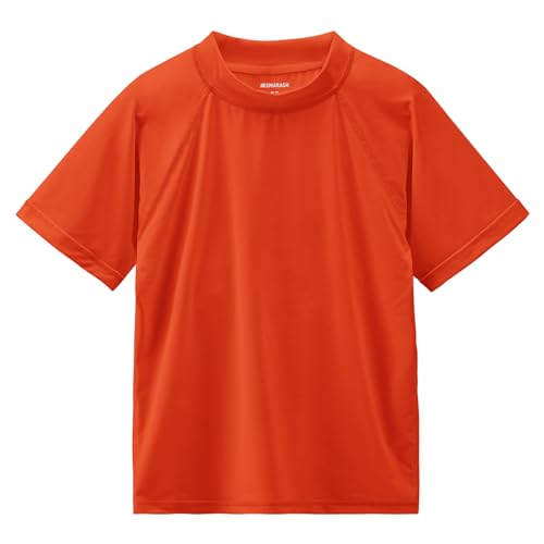 Image of Boy's UPF 50 Rash Guard Swim Shirts Short Sleeve Sun Protection SPF Fishing Surfing Water Beach Shirts Quick Dry
