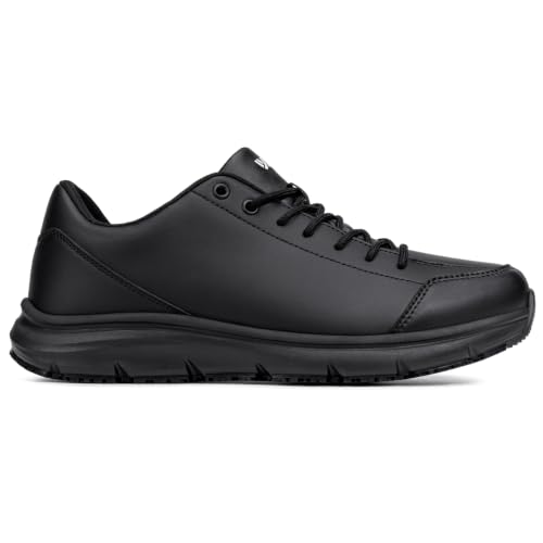 Image of LARNMERN Men's Non Slip Chef Shoes Slip On Leather Footwear