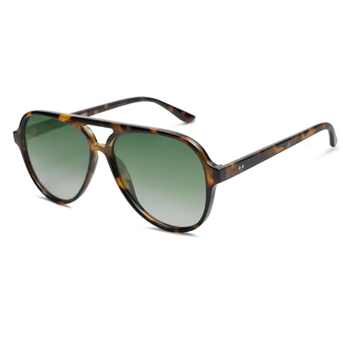 Image of SOJOS Classic Polarized Aviator Sunglasses for Women Men, Retro Trendy Aviators Shades SJ2201