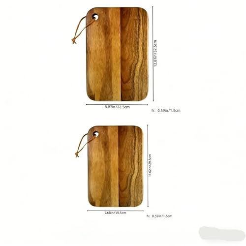 Planche à découper acacia double face évite les mélanges viande légumes M