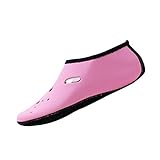 RONGJJ Stabiler Badeschuhe Wasserschuhe Strandschuhe Mädchen Jungen Schwimmschuhe Barfußschuhe Surfschuhe Aqua Schuhe Lauffläche, Pink, S