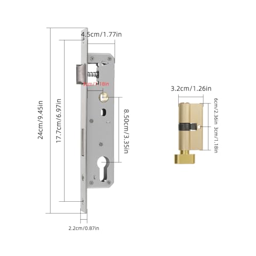 Gadpiparty Entry Door Lever Lock Storm Door Handle Aluminum Alloy and Gates by Gadpiparty - Image 6