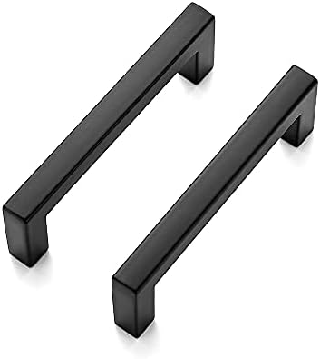 Ravinte 30 Pack Solid 3 Inch Center to Center Slim Square Bar Drawer Handles Kitchen Cabinet Handles Black Drawer Pulls Kitchen Cabinet Hardware Kitchen Handles Matte Black Cabinet Pulls