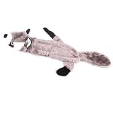 SALAKA Squeaky Dog Toy 1PC Vary Item No Stuffing Plush Pet Toys Racoon Dog Toys for Large Dogs