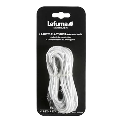 Lafuma Elastyczne sznurowadła z końcówkami do RSX/RSXA, Zestaw 4 sznurówek, Kolor Biały, LFM2322-0020 (Opakowanie może się różnić)
