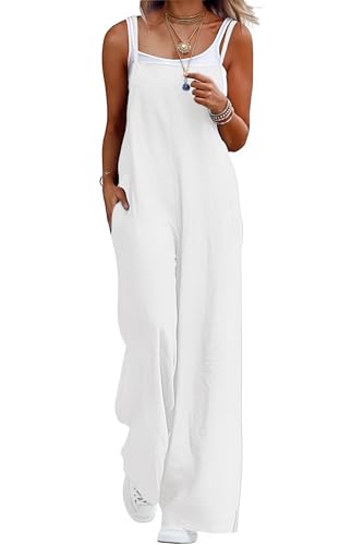 Lepunuo Casual Jumpsuits Women Wide Leg Overalls Spring