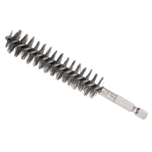 Image of Bore Brush, 19mm Dia 75mm Length, Stainless Steel Twisted Cleaning Wire Brushes with 1 /4 inch Hex Shank - (Applications: for Power Drill)