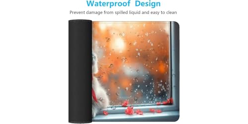 Desk mat grand format 900x500 mm pour organiser et protéger son bureau de PC - 7