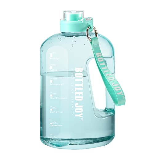 GHONLZIN Wasserflasche, 2.5 L Sports Bottle mit Zeitmarkierungs-Tracker Drink Water Bottle mit Fruchteinsatz für Sportler