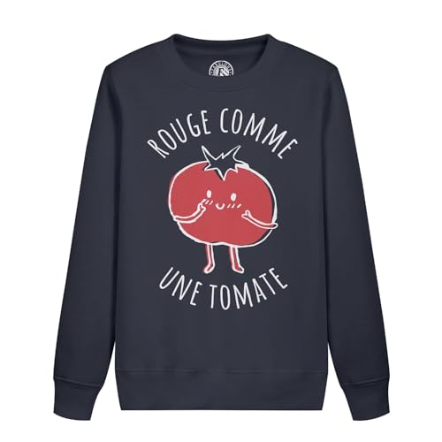 Sweatshirt enfant rouge drôle comme une tomate expression potager rigolote