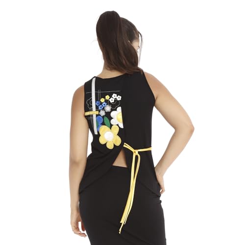 Mamatayoe Top Adelia para Mujer, Negro,Talla L