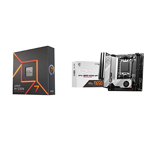 Image of AMD Ryzen 7 7700X 8-Core + MSI MPG B650I Edge WiFi Gaming Motherboard