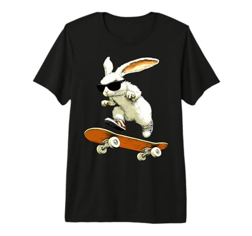 Conejo Patinador Camiseta Premium