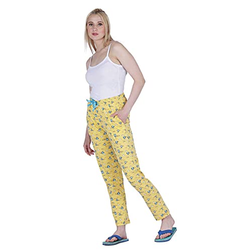 Image of Women's Cotton Printed Night Pyjama with Two Pockets
