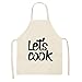 1 Pc alfabet angielski fartuch kuchenny kobiety bawełniany i lniany fartuch do czyszczenia fartuch kuchenny przeciwporostowy fartuch kuchenny-23,47x38cm kidssize