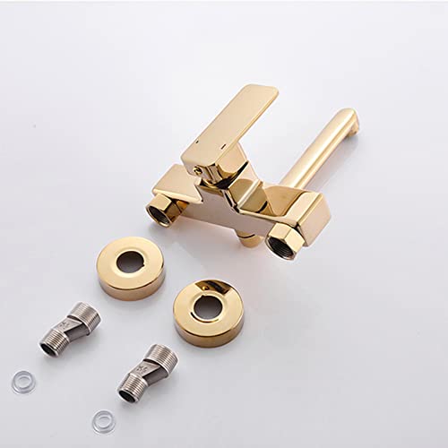 Grifo de cocina dorado de pared con acabado sofisticado de 25 cm 7