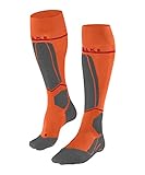 FALKE Herren Skisocken SK2 Energizing Light, Wolle, 1 Paar, Orange (Flash Orange 8034), 39-41
