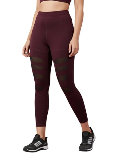 Image of BLINKIN Women's Sports Tights & Leggings with Mesh Insert : Ideal Gym Wear for Woman Active Wear, Yoga & Fitness - The Ultimate Gym Pants for Women Workout (5001)