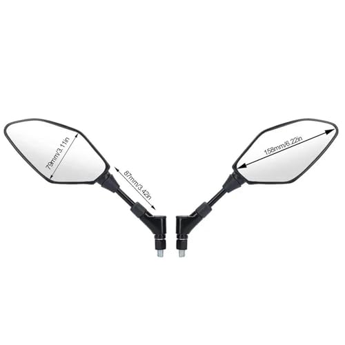Espejo retrovisor para Yamaha MT07 MT09 con visión angular ampliada antirreflejos 2