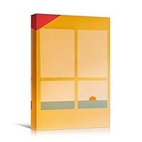 Canvas Wall Art Geometrical Patterns Abstract Colorful Geometric Hallway Minimalist Mixed Media Multicolor Patterns - 12x18 inches