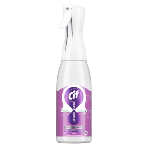 Cif - Cif Infinite Clean Lavande & Eucalyptus Spray nettoyant tout-en-un avec technologie probiotiques pour un nettoyage longue durée* 590 ml