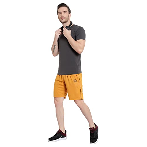 Image of DIA A DIA Men's Cotton Shorts with Zipper Pockets - Elastic Waist with Drawstring, Comfortable Casual & Gym Shorts for Men, Sizes M to 5XL (28-46 Inch Waist), Plus Sizes