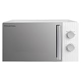 Russell Hobbs Eden 17L 700W Manual Microwave in White with 5 Power Levels, Defrost & Reheat Function, 35 Minute Timer, Dial Controls, 1M Power Cord and Pull Handle Door, RHMM725