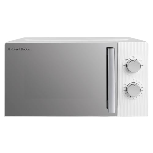 Russell Hobbs Eden 17L 700W Manual Microwave in White with 5 Power Levels Defrost & Reheat Function 35 Minute Timer Dial Controls 1M Power Cord and Pull Handle Door RHMM725