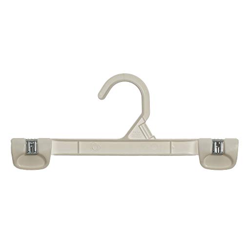 Mainetti - 1001Pws10 1001 White All Plastic Hangers With Sturdy Plastic Non-Slip Clips, Great For Pants/Skirts/Slacks/Bottoms, 10 Inch (Pack Of 10) #TOP9