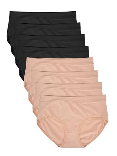 Image of Buankoxy Women's Mid-Rise Stretch Cotton Panties, Assorted Colors