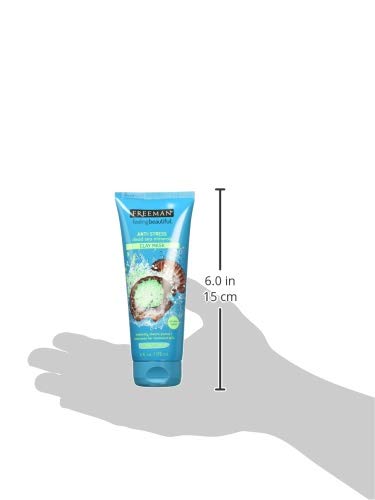 Freeman-Anti-Stress-Clay-Facial-Mask-with-Dead-Sea-Minerals-Balancing-and-Clearing-Beauty-Face-Mask-6-oz Freeman Dead Sea Minerals Anti-Stress Clay Facial Mask, Hydrating & Clarifying, Clears Pores, Face Mask With Lavender & Bergamot For Radiant Skin, For All Skin Types, 6 fl. oz./175 mL Tube, 1 Count