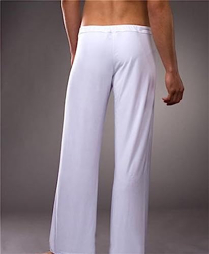 Mens Yoga Pants Low Rise Elastic Drawstring Pajama Bottoms Lounge Pants3