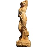 14cm bukszpan piękno statua butik z litego drewna salon dekoracji rzeźba rzemiosło samochód Sexy Beauty Home Decore nowość prezent