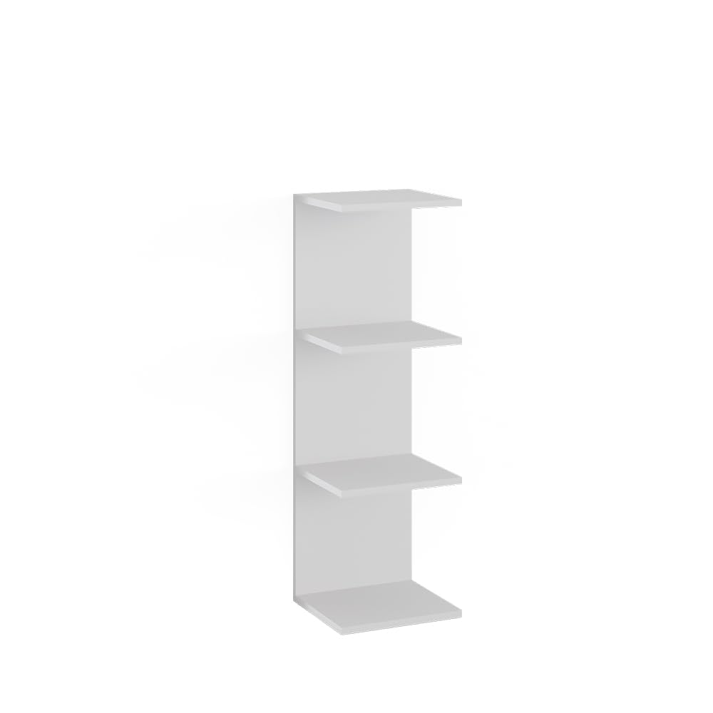 Vicco Półka ścienna "Paolo", Biały, 30 x 95 cm | pouvant être monté pour le rangement de livres et d’objets de décoration