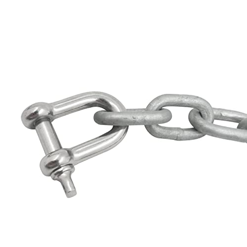 Shenghuiss D Shackle Stainless Steel 316 Marine Hardware Boat Anchor D Ring Forged Shackle 3/8 Inch 2 Pack thumb #5