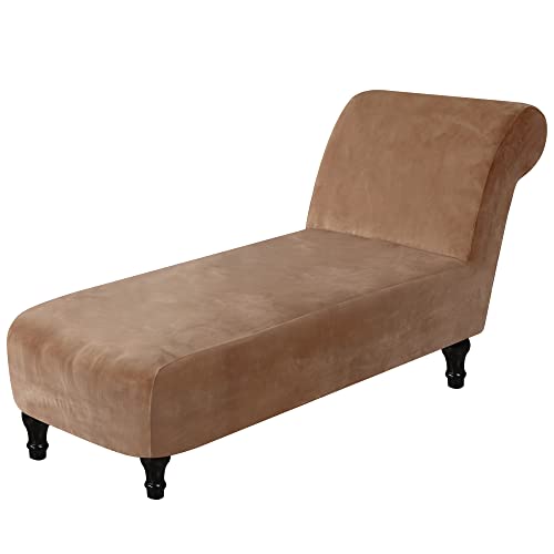 GAMUKAI Luxury Velvet Chaise Lounge Slipcover – High-Stretch, Machine Washable