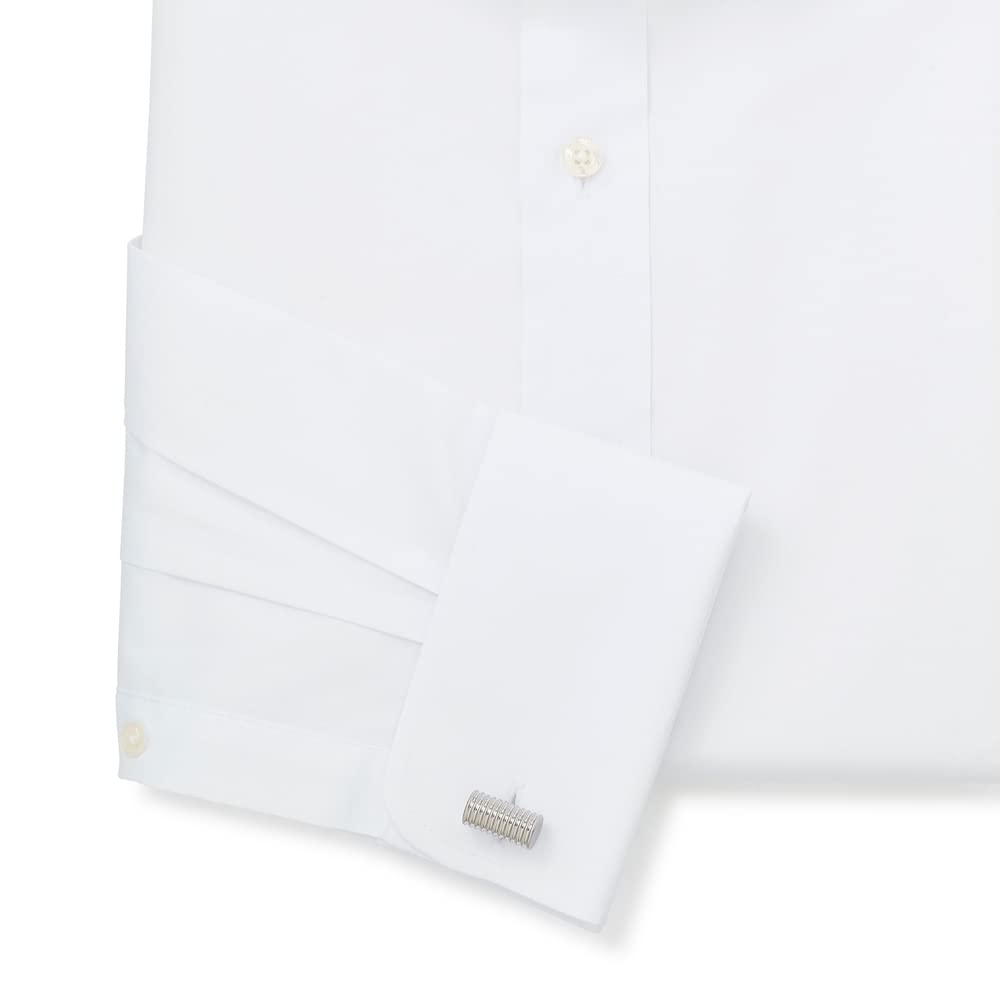 Savile Row Men's White Poplin Slim Fit Shirt