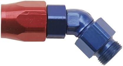 Fragola -6AN x 45 Degree x 7/8-20 Holley Inlet - Black